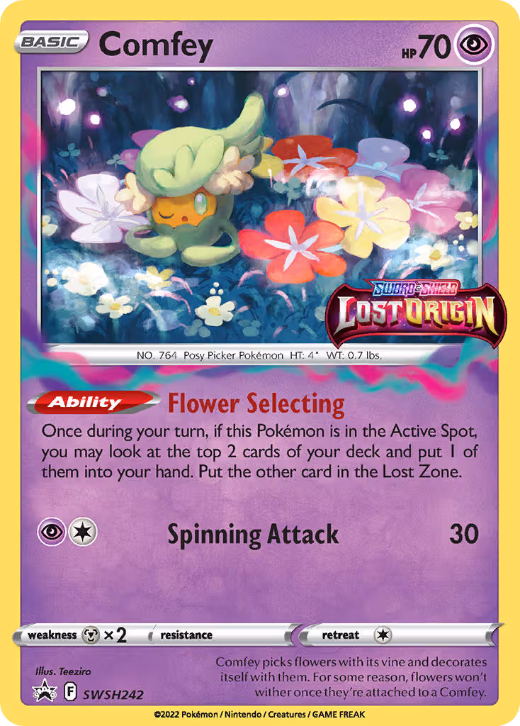 Comfey SWSH242 Pokemon card
