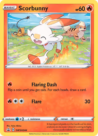 Scorbunny SWSH244 Pokemon card
