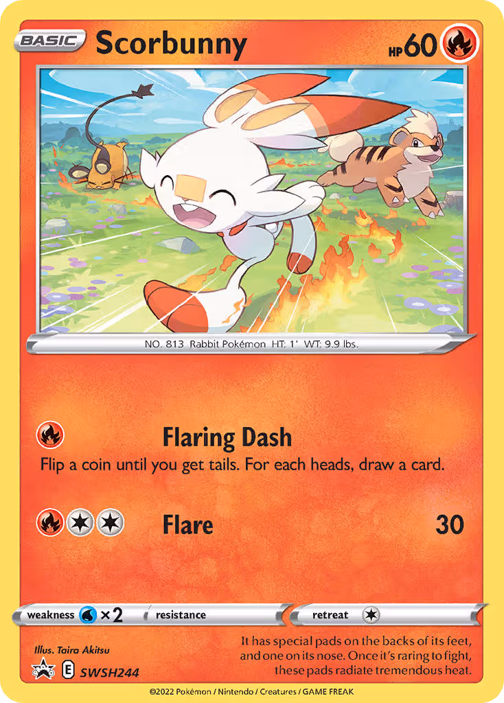Scorbunny SWSH244 Pokemon card