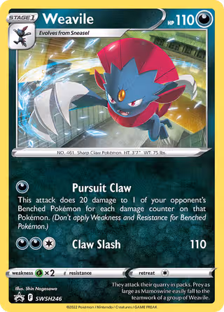 Weavile SWSH246 Pokemon card