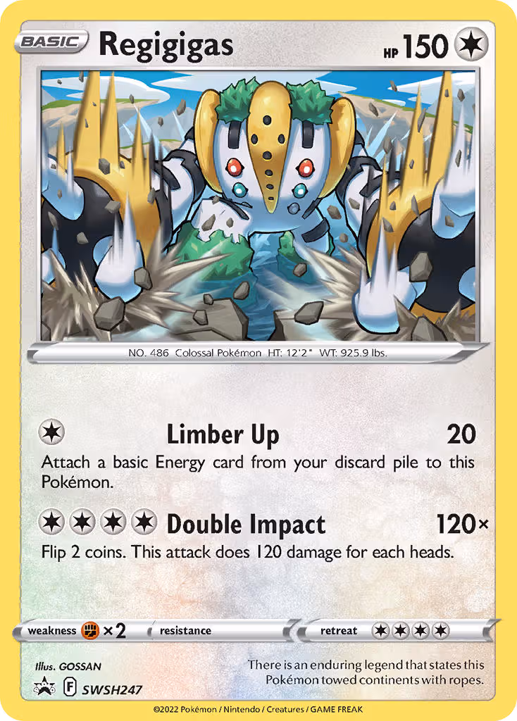 Regigigas SWSH247 Pokemon card
