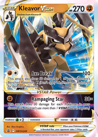 Kleavor VSTAR SWSH249 Pokemon card