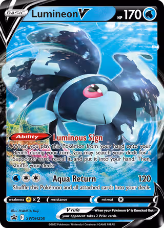 Lumineon V SWSH250 Pokemon card
