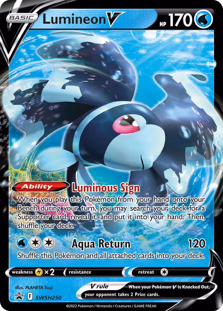 Lumineon V SWSH250 Pokemon card