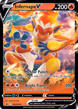 Infernape V SWSH252 Pokemon card
