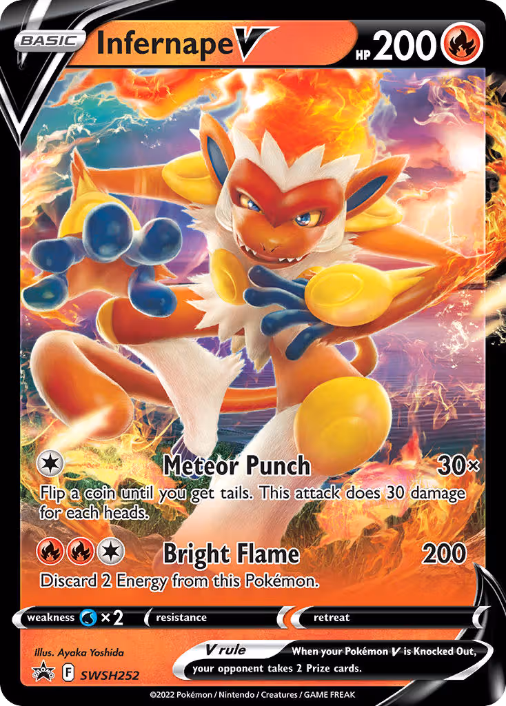 Infernape V SWSH252 Pokemon card