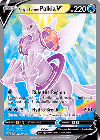 Origin Forme Palkia V SWSH253 Pokemon card