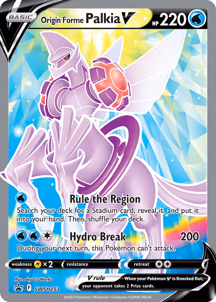 Origin Forme Palkia V SWSH253 Pokemon card