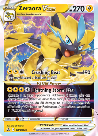 Zeraora VSTAR SWSH265 Pokemon card