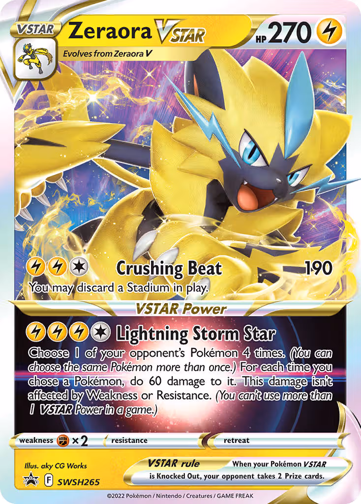 Zeraora VSTAR SWSH265 Pokemon card