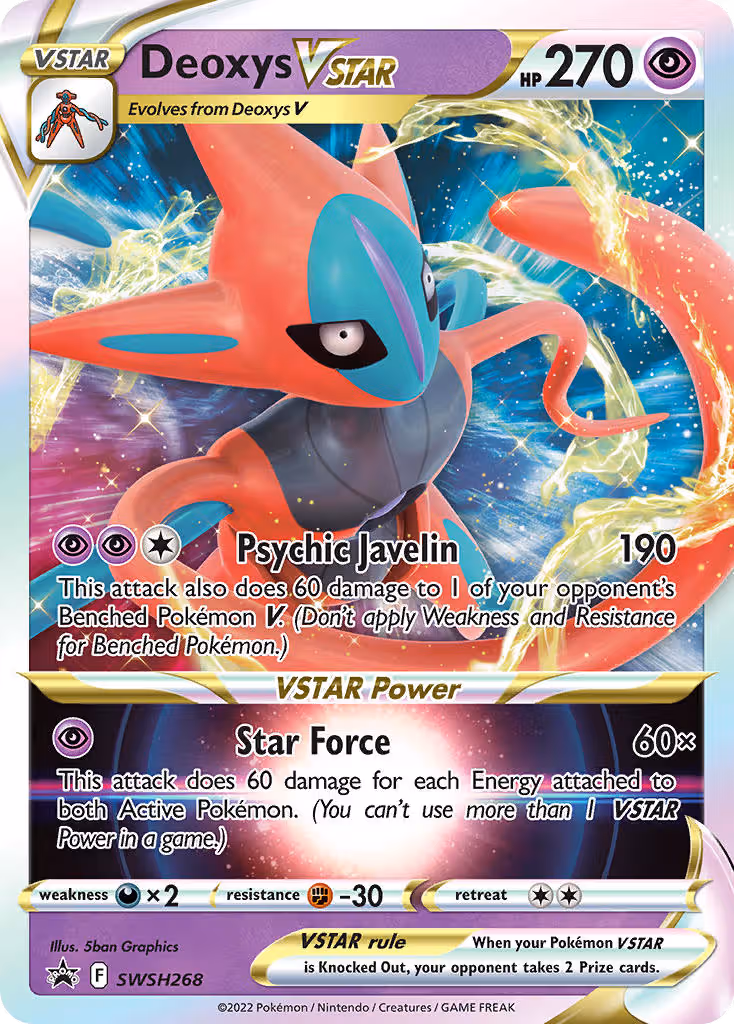 Deoxys VSTAR SWSH268 Pokemon card