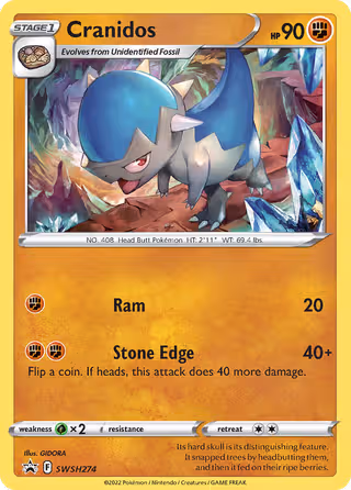 Cranidos SWSH274 Pokemon card