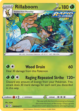 Rillaboom SWSH277 Pokemon card