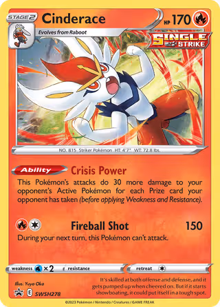 Cinderace SWSH278 Pokemon card
