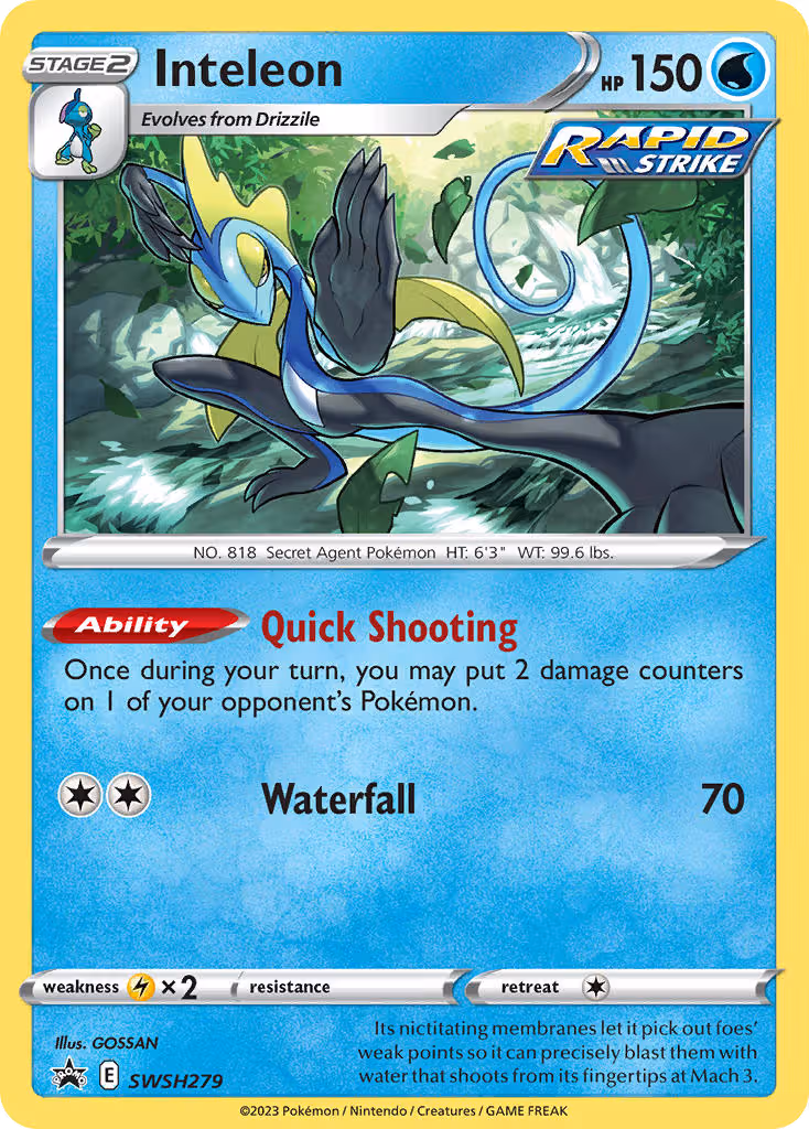 Inteleon SWSH279 Pokemon card