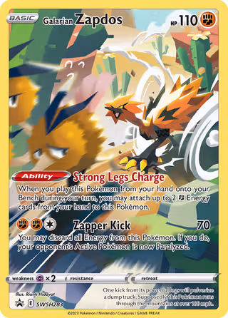 Galarian Zapdos SWSH283 Pokemon card
