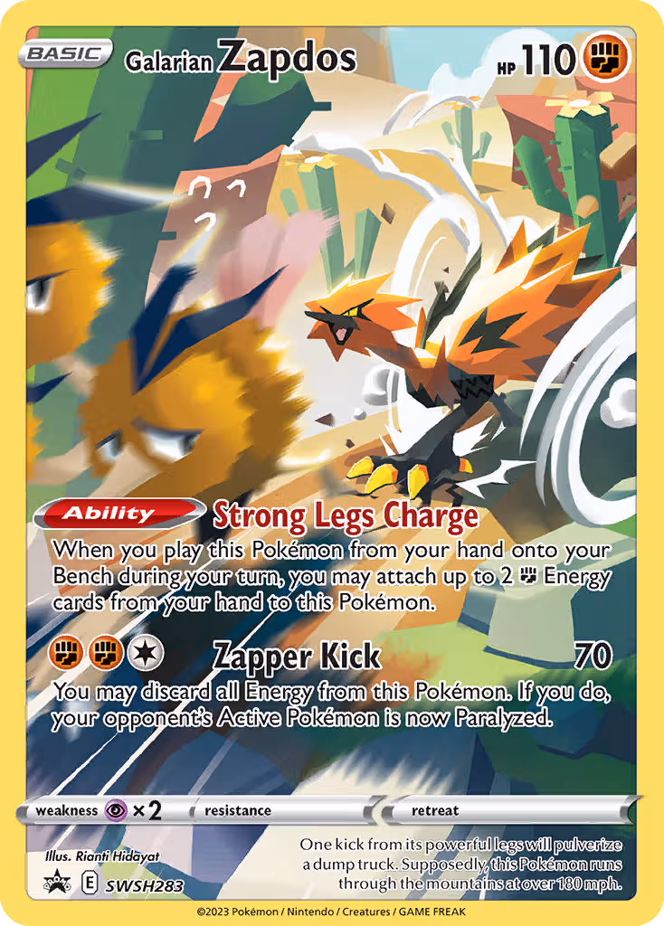 Galarian Zapdos SWSH283 Pokemon card