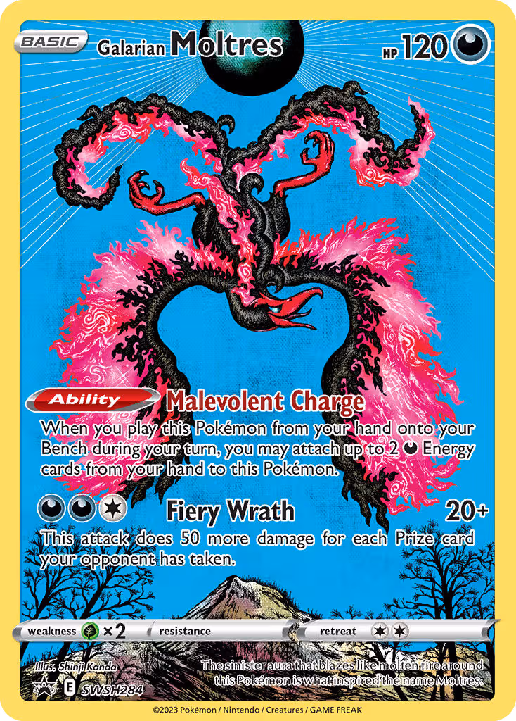 Galarian Moltres SWSH284 Pokemon card