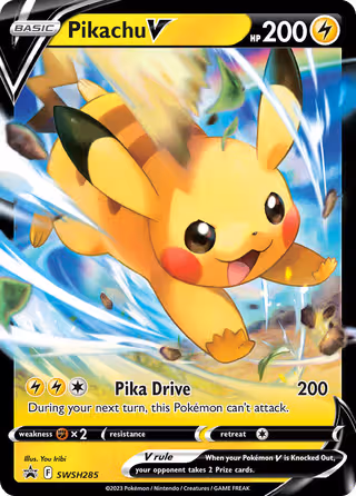 Pikachu V SWSH285 Pokemon card