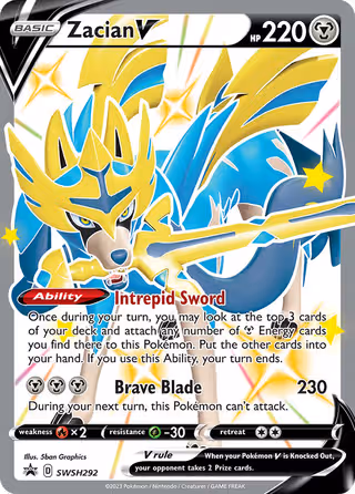 Zacian V SWSH292 Pokemon card