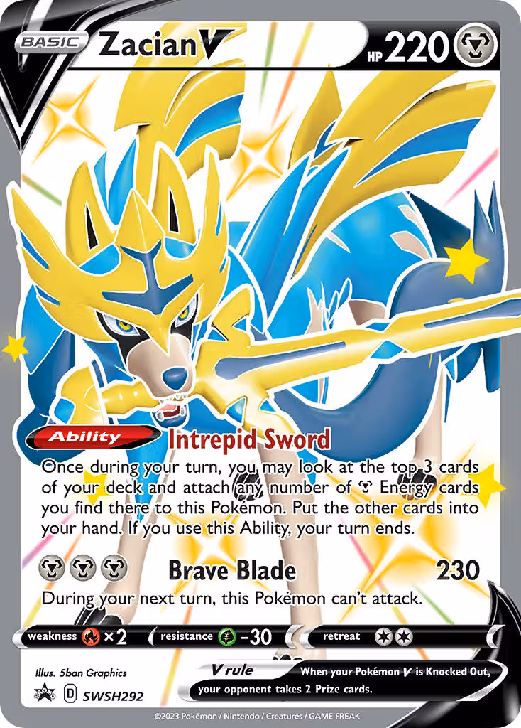 Zacian V SWSH292 Pokemon card