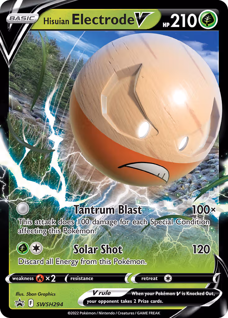Hisuian Electrode V SWSH294 Pokemon card