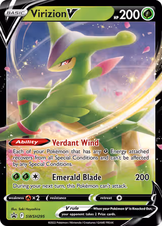 Virizion V SWSH295 Pokemon card
