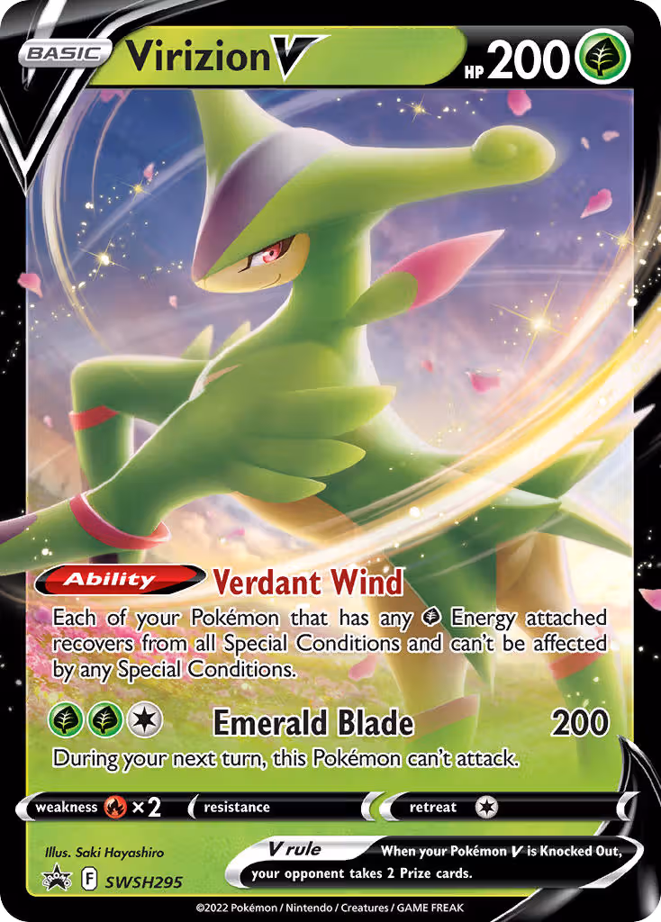 Virizion V SWSH295 Pokemon card