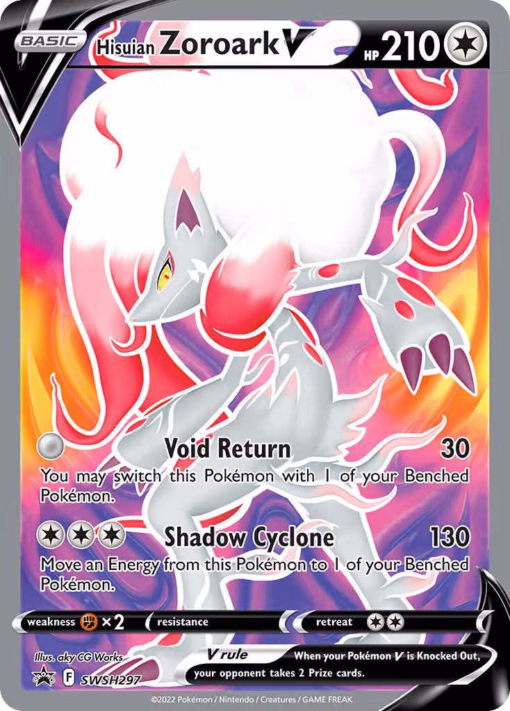 Hisuian Zoroark V SWSH297 Pokemon card