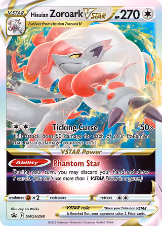 Hisuian Zoroark VSTAR SWSH298 Pokemon card