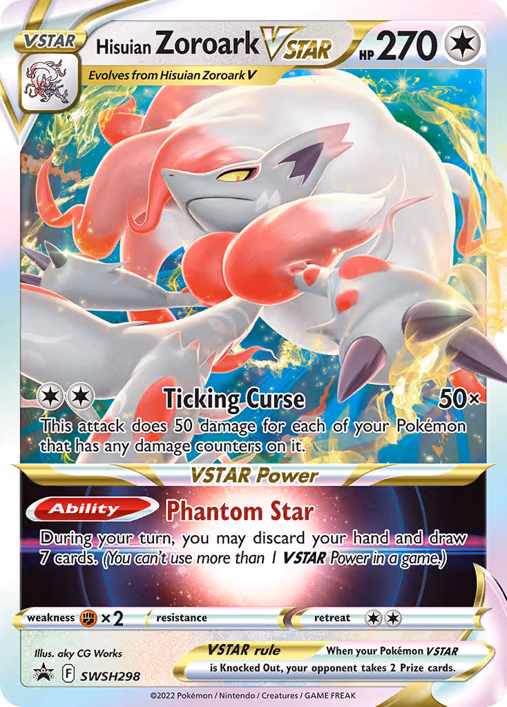 Hisuian Zoroark VSTAR SWSH298 Pokemon card