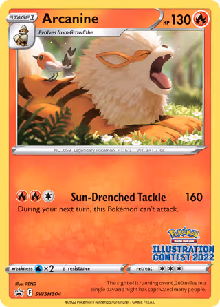 Arcanine SWSH304 Pokemon card