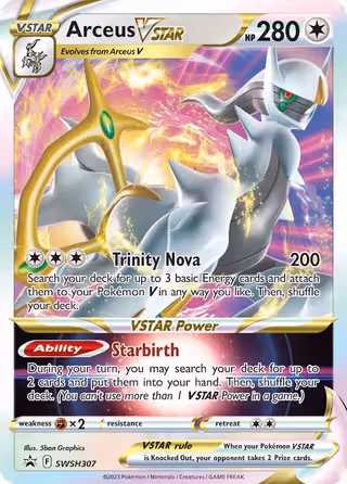 Arceus VSTAR SWSH307 Pokemon card
