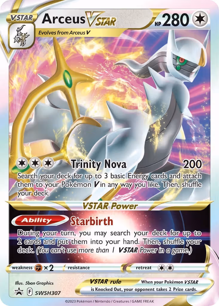 Arceus VSTAR SWSH307 Pokemon card