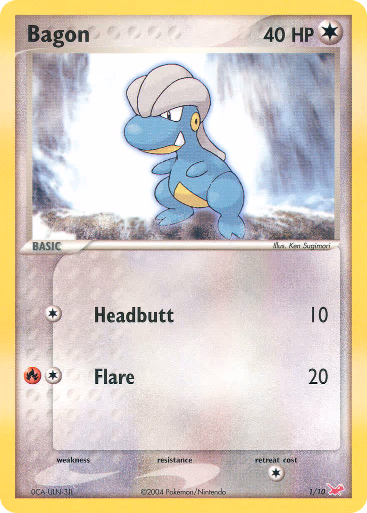Bagon 1/10 Pokemon card
