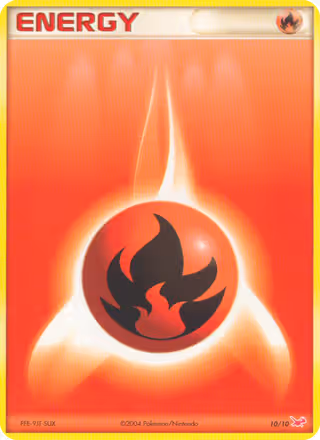 Fire Energy 10/10 Pokemon card