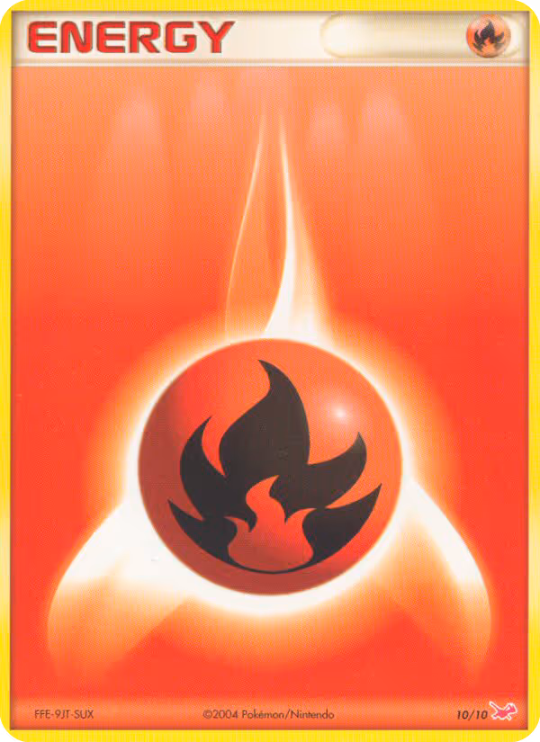 Fire Energy 10/10 Pokemon card