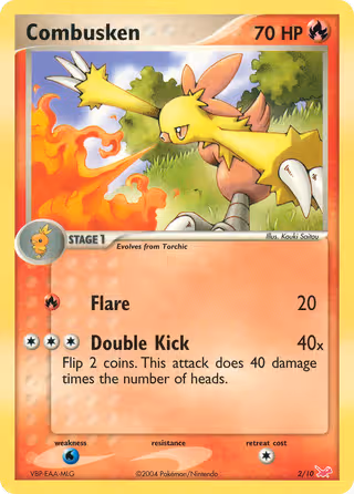Combusken 2/10 Pokemon card