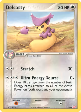 Delcatty 3/10 Pokemon card