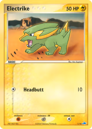 Electrike 1/10 Pokemon card
