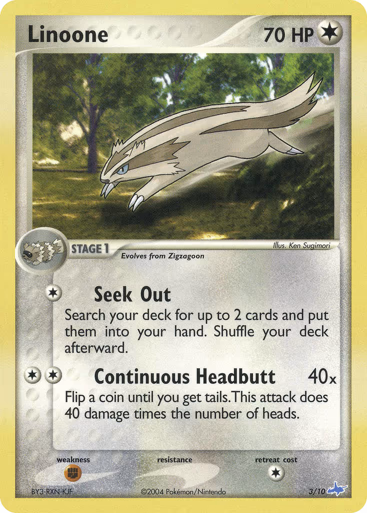 Linoone 3/10 Pokemon card