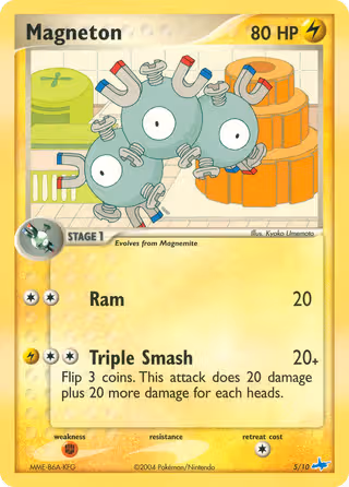 Magneton 5/10 Pokemon card
