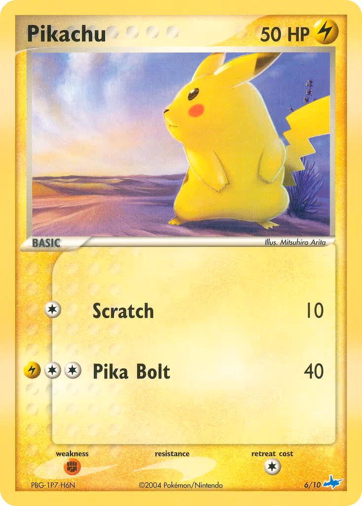Pikachu 6/10 Pokemon card