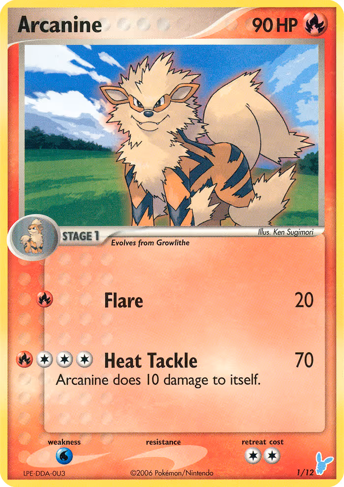 Arcanine 1/12 Pokemon card
