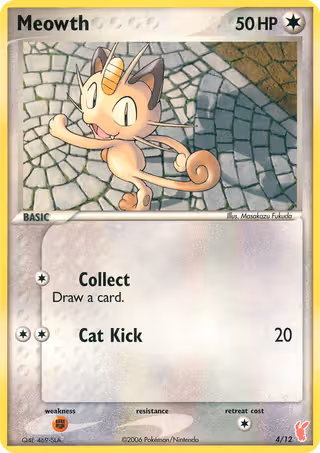 Meowth 4/12 Pokemon card
