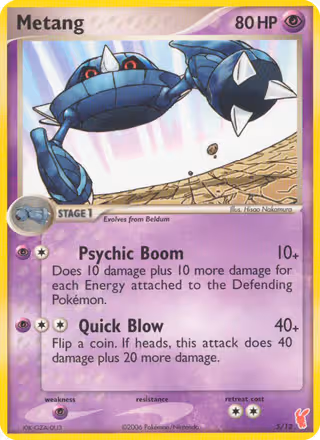 Metang 5/12 Pokemon card