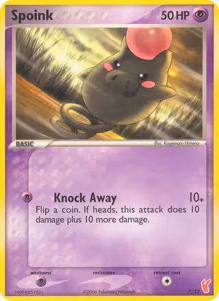 Spoink 7/12 Pokemon card
