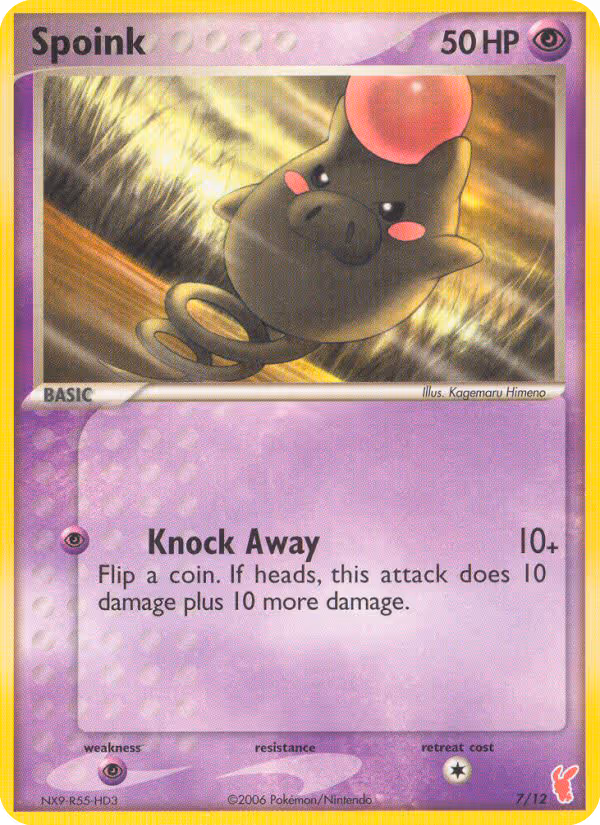 Spoink 7/12 Pokemon card