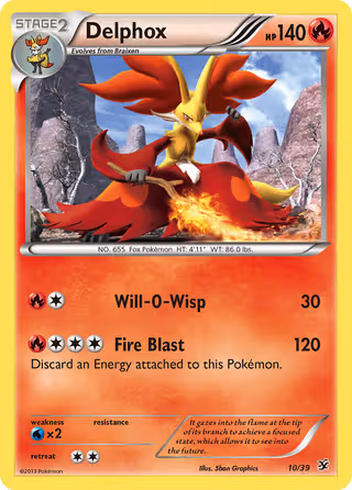 Delphox 10/39 Pokemon card