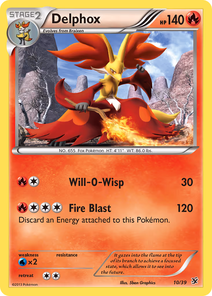 Delphox 10/39 Pokemon card